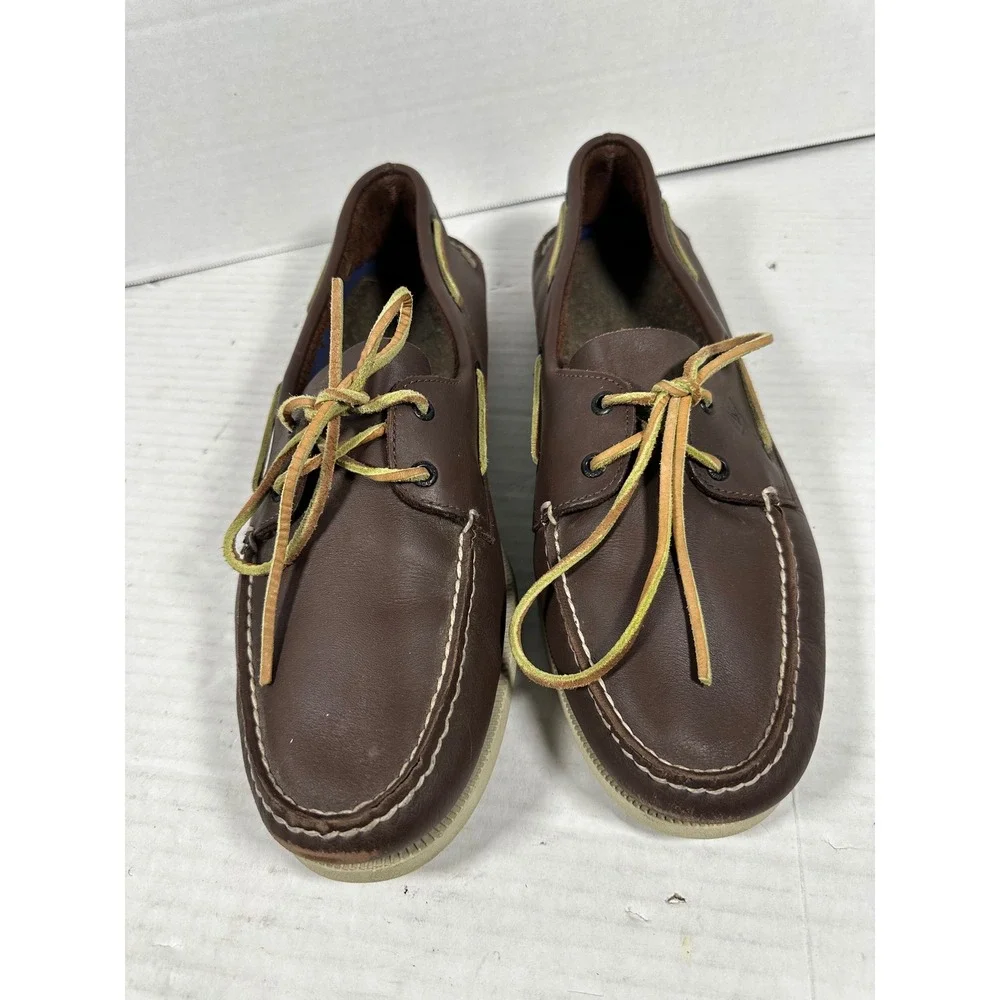 Sperry Top-Sider Mens 14M Brown Leather Authentic Original Boat Shoes‎ 0195115